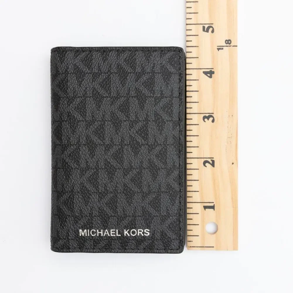 Michael Kors Men's Signature Folding Card Case Black (pre-owned)